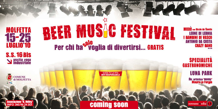 Il &laquo;Beer Music Festival&raquo;  a  Molfetta